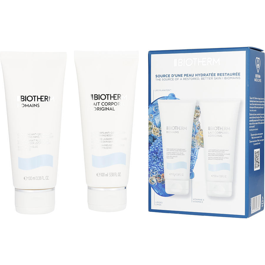 Biotherm Biomains Anti-Drying Hand Treatment & Body Milk Duo Pack 2x100ml/3.38oz