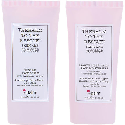 Thebalm To The Rescue Skin Serenity Duo Kit: Gentle Face Scrub 30ml + Lightweight Daily Face Moisturizer 30ml --2pcs