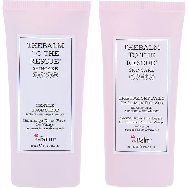 Thebalm To The Rescue Skin Serenity Duo Kit: Gentle Face Scrub 30ml + Lightweight Daily Face Moisturizer 30ml --2pcs