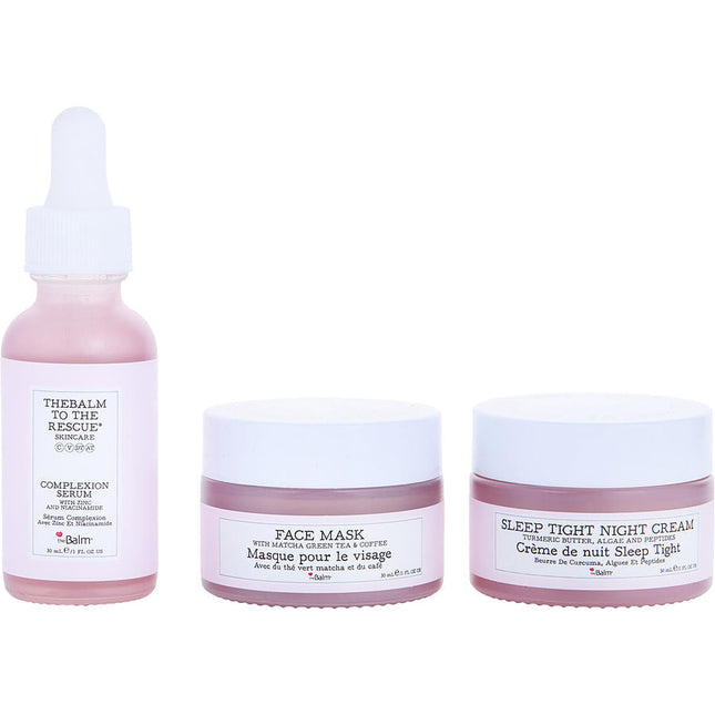 Radiant Renewal Skincare Trio: Face Mask  1oz + Sleep Tignt Night Cream 1oz + Complexion Serum 1oz --3pcs Thebalm