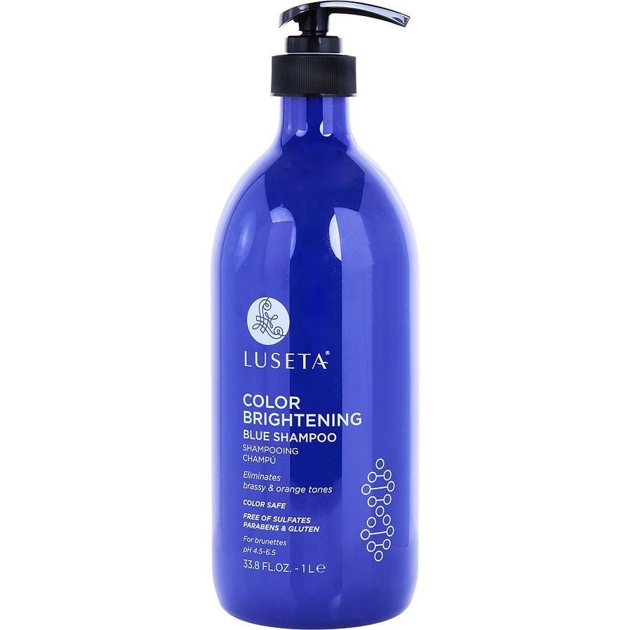 Color Brightening Blue Shampoo 33.8 Oz Luseta