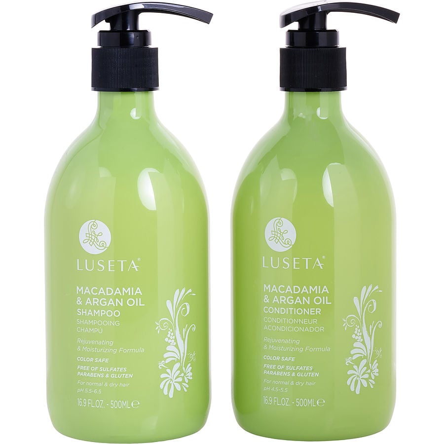 Macadamia & Argan Oil Shampoo And Conditioner 16.9 Oz Luseta