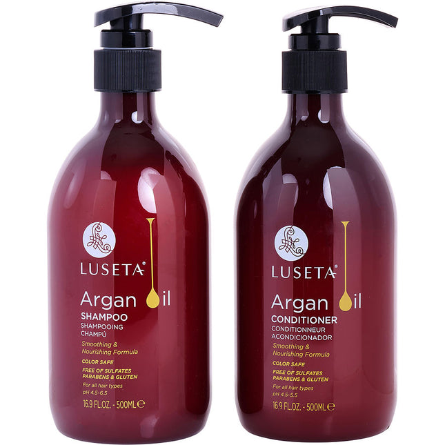 Argan Oil Shampoo And Conditioner Set 16.9 Oz Luseta