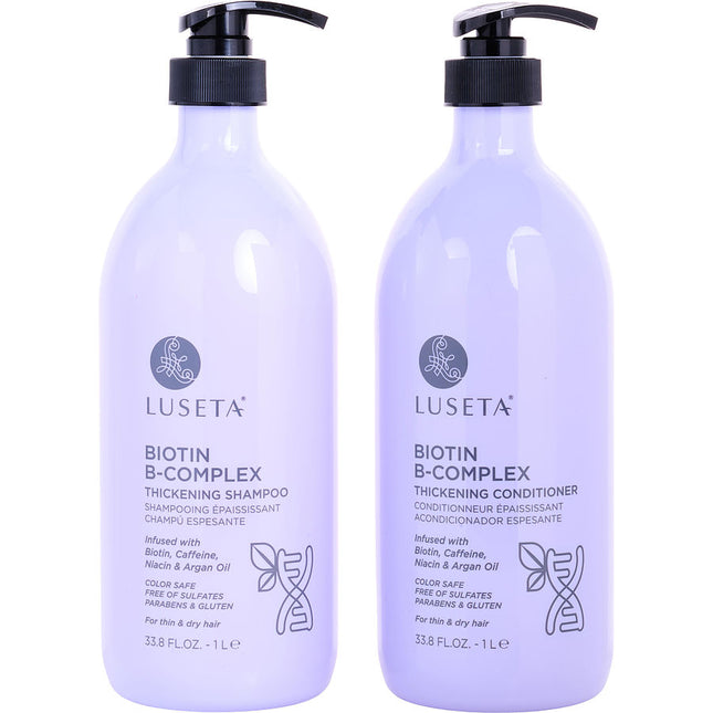 Biotin B-complex Thickening Shampoo And Conditioner Set 33.8 Oz Luseta