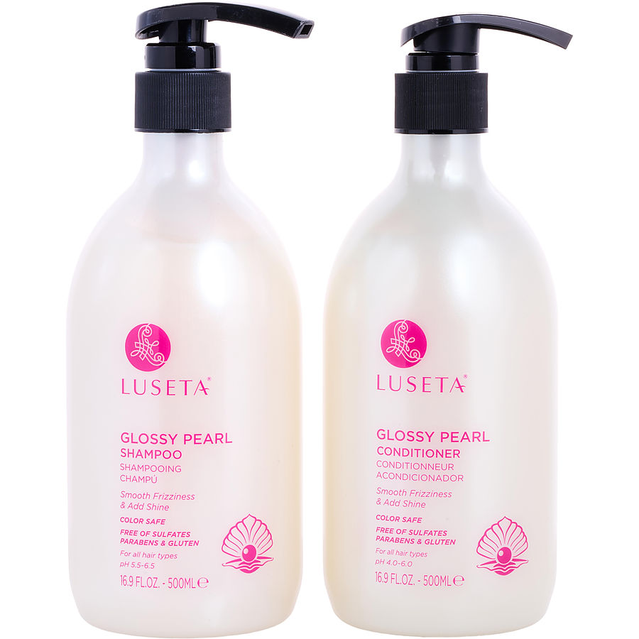 Glossy Pearl Shampoo And Conditioner Set 16.9 Oz Luseta