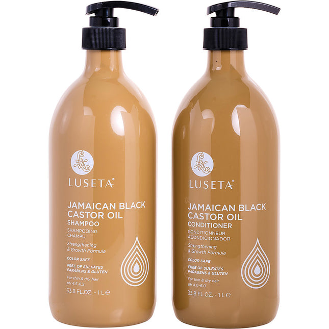 Jamaican Black Castor Oil Shampoo And Conditioner Set 33.8 Oz Luseta