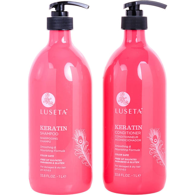 Keratin Shampoo And Conditioner Set 33.8 Oz Luseta