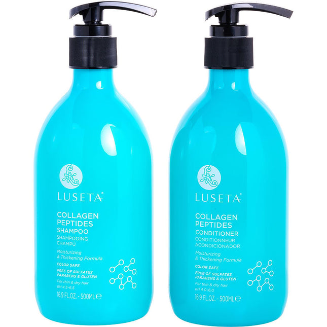 Collagen Peptides Shampoo And Conditioner Set 16.9 Oz Luseta
