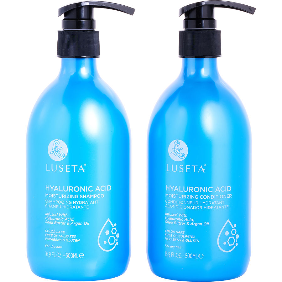 Hyaluronic Acid Moisturizing Shampoo And Conditioner Set 16.9 Oz Luseta