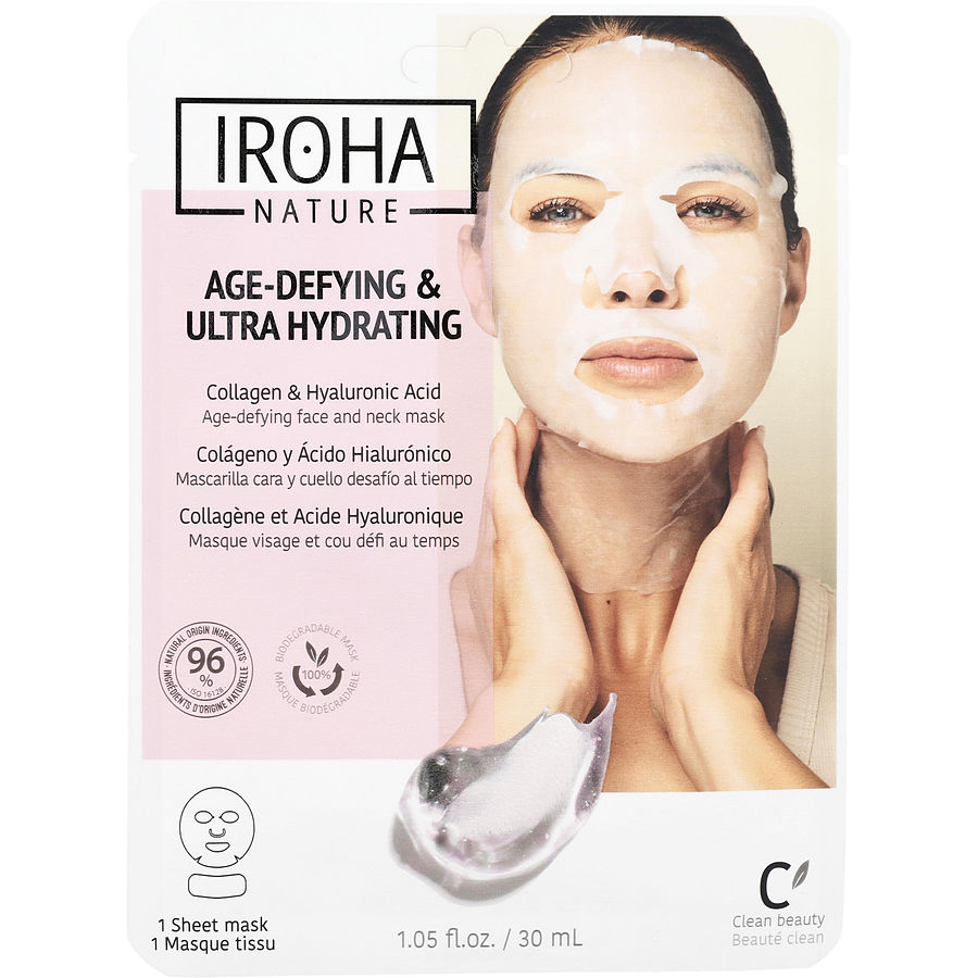 Iroha Nature Face & Neck Sheet Mask - Collagen 30ml/1.05oz