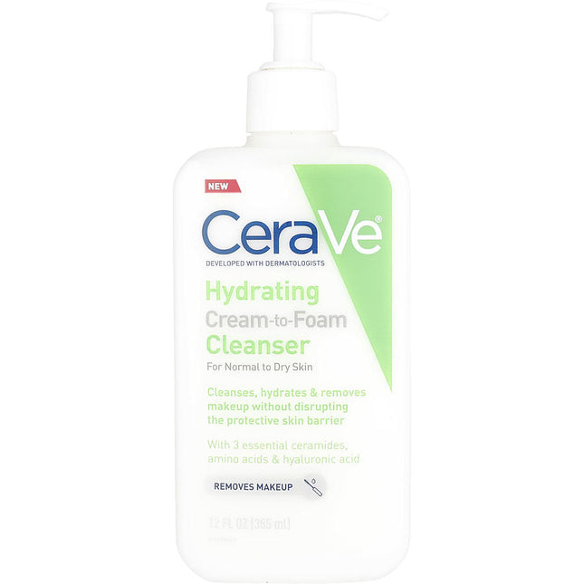 Hydrating Cream-to-foam Cleanser - Normal To Dry Skin --355ml/12oz Cerave