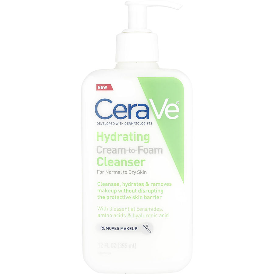 Hydrating Cream-to-foam Cleanser - Normal To Dry Skin --355ml/12oz Cerave