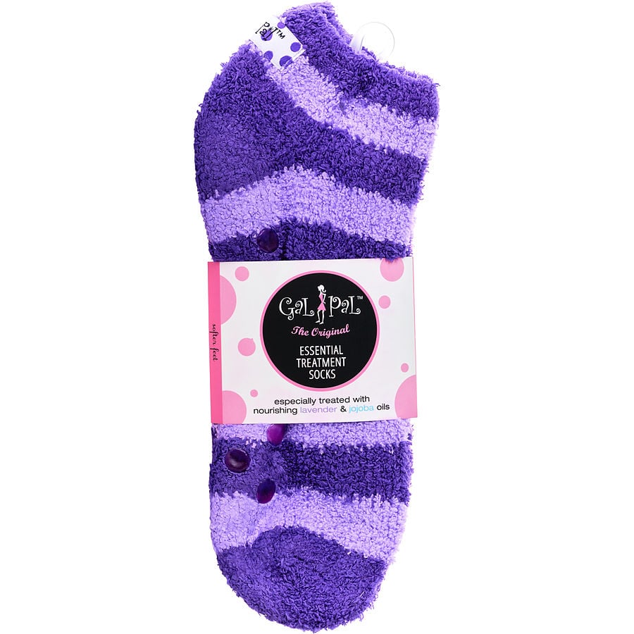 Spa Accessories Gal Pal Essential Moisture Treatment Socks With Jojoba & Lavender Oils - Stripes