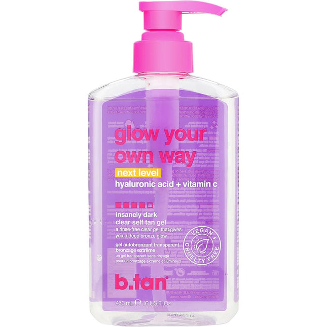 Clear Self Tan Gel - Glow Your Own Way Next Level --473ml/16oz