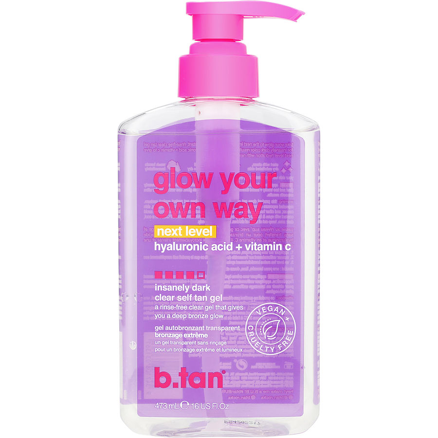 B.Tan Clear Self Tan Gel - Glow Your Own Way Next Level 473ml/16oz