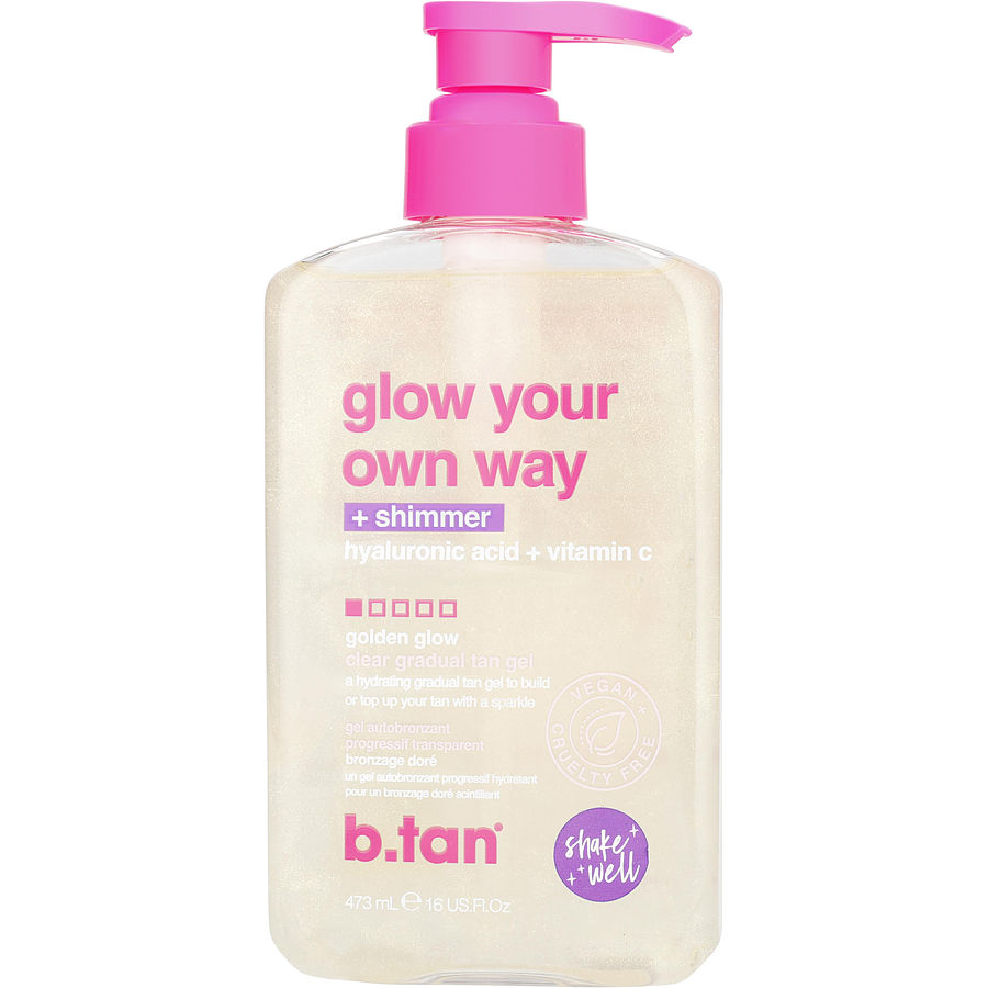B.Tan Clear Self Tan Gel - Glow Your Own Way Shimmer 473ml/16oz