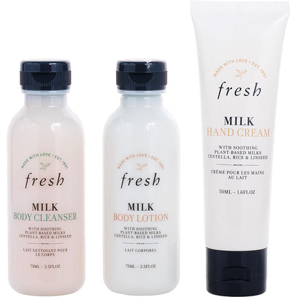 Body Nourishing Trio: Milk Body Wash 75ml + Milk Body Lotion 75ml + Milk Intenstive Hand Cream 50ml --3pcs