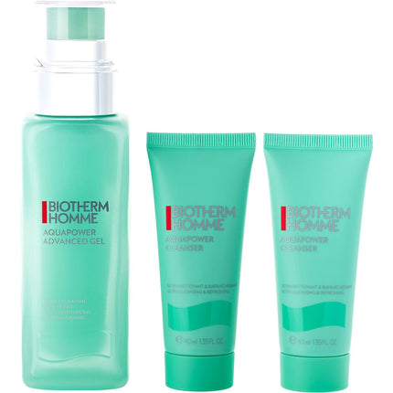 Homme Aquapower Set: Aquapower Advanced Gel 75ml + Aquapower Cleanser 40ml X 2 --3pcs