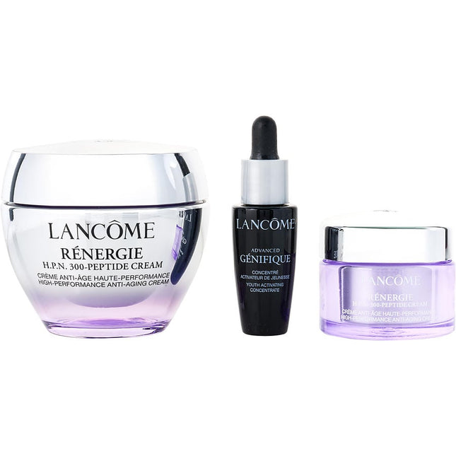Renergie & Genifique Set: Renergie H.p.n. 300-peptide Cream 50ml + Renergie H.p.n. 300-peptide Cream 15ml + Advanced Genifique Youth Activating Concentrate 10ml --3pcs Lancome