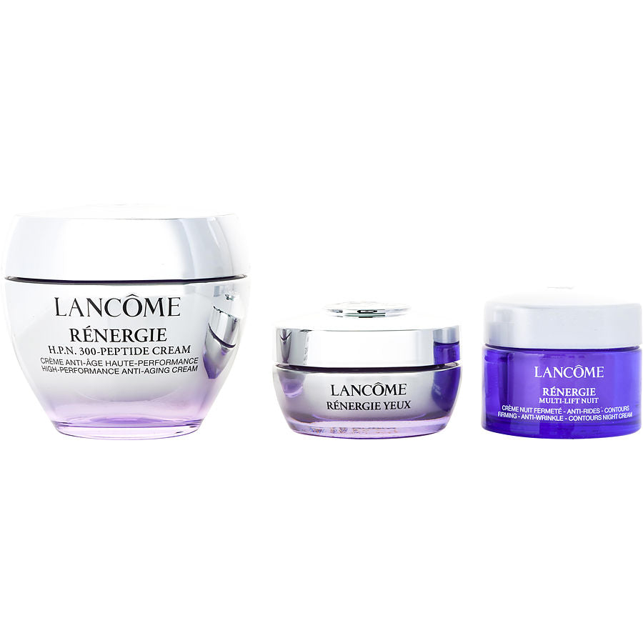 Renergie Cream Routine: Renergie H.p.n. 300-peptide Cream 50ml + Renergie Night Cream 15ml + Renergie Eye Cream 15ml --3pcs Lancome