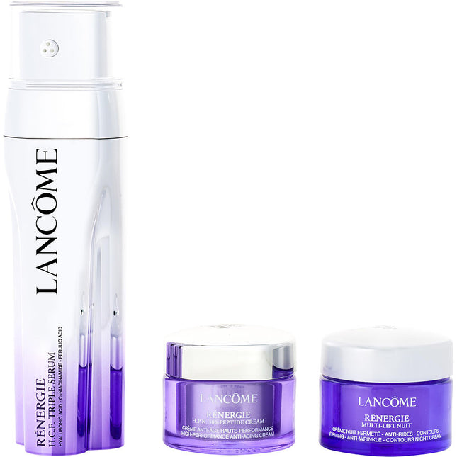 Renergie Triple Serum Gift Set: Renergie H.c.f. Triple Serum 50ml + Renergie H.p.n. 300-peptide Cream 15ml + Renergie Lift Multi-action Night 15ml --3pcs Lancome