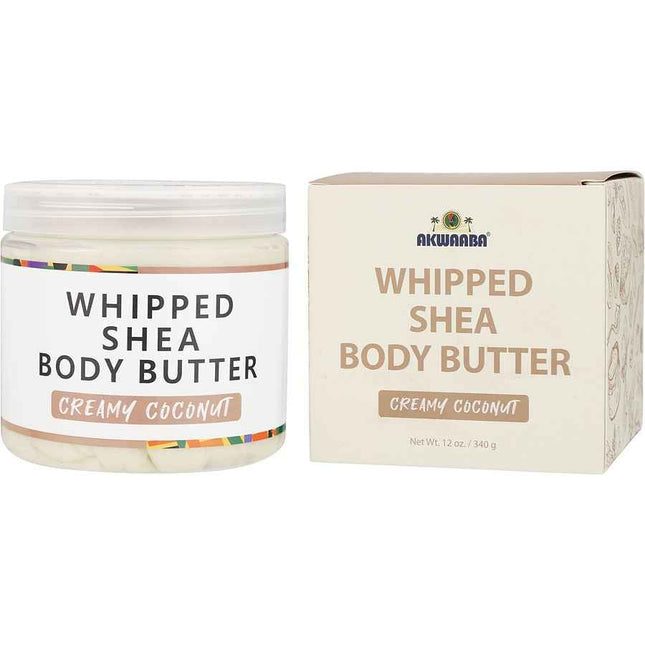 Akwaaba Whipped Shea Butter - Creamy Coconut 340g/12oz