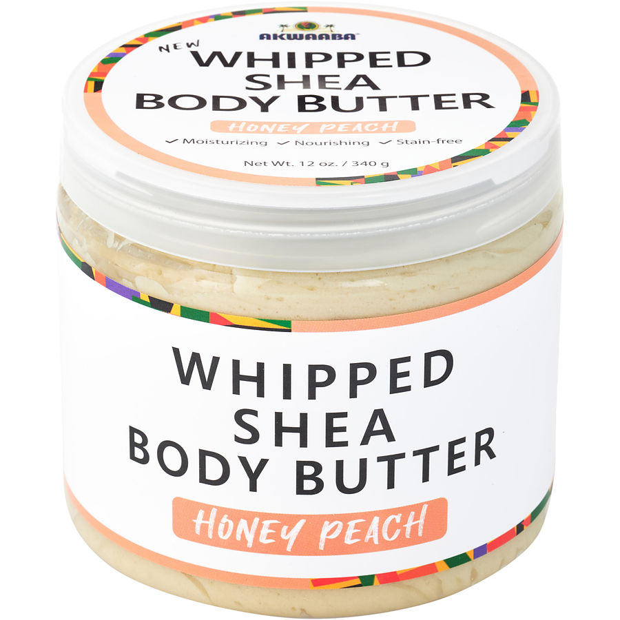 Akwaaba Whipped Shea Butter - Honey Peach 340g/12oz