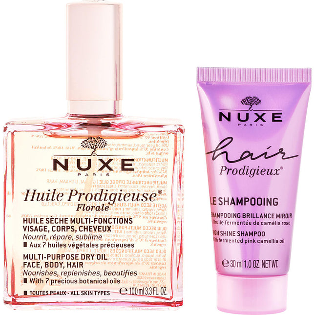 Huile Prodigieuse Florale 100ml + Hair Prodigieux High Shine Shampoo 30ml --2pcs