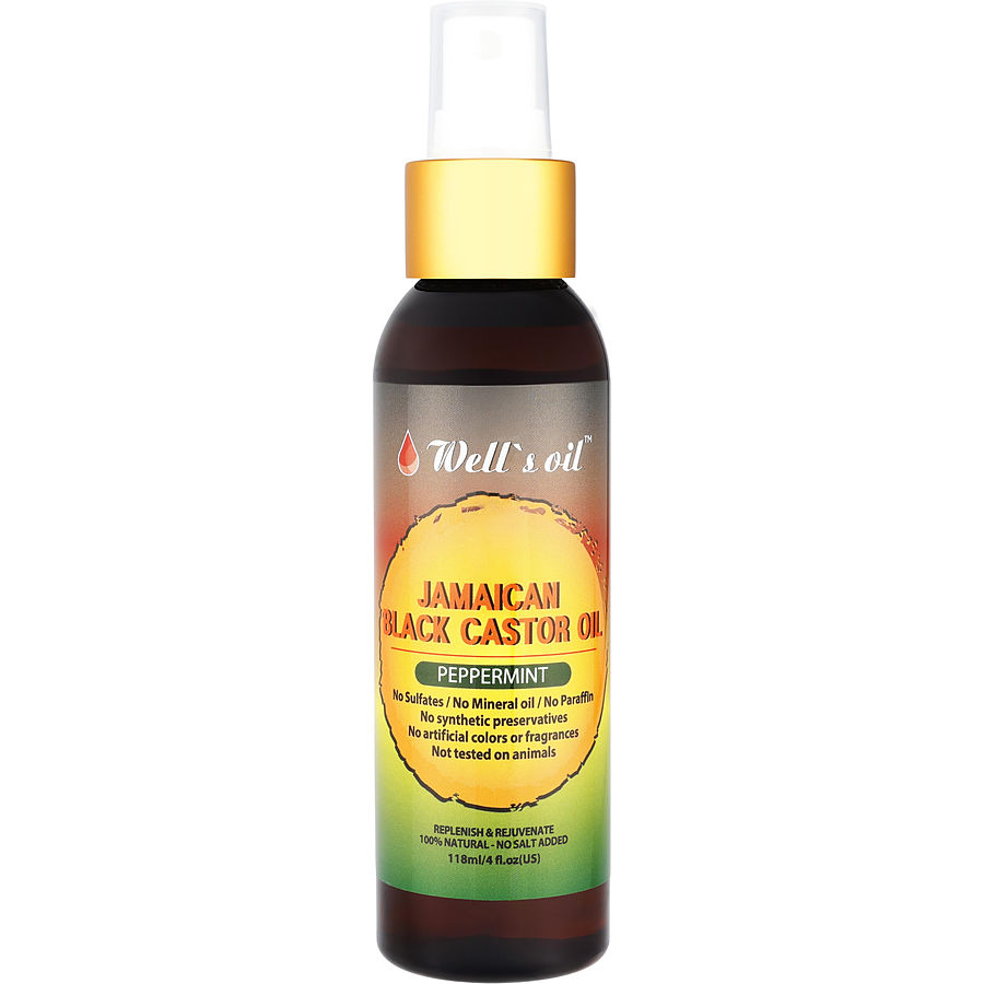 Jamaican Black Castor Oil Spray - Peppermint 4 Oz Well's Oil