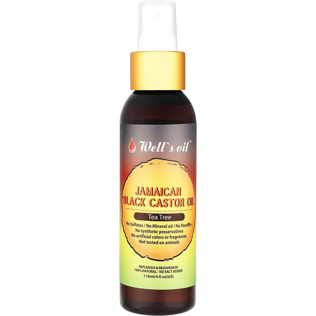 Jamaican Black Castor Oil Spray - Tea Tree 4 Oz Well's Oil