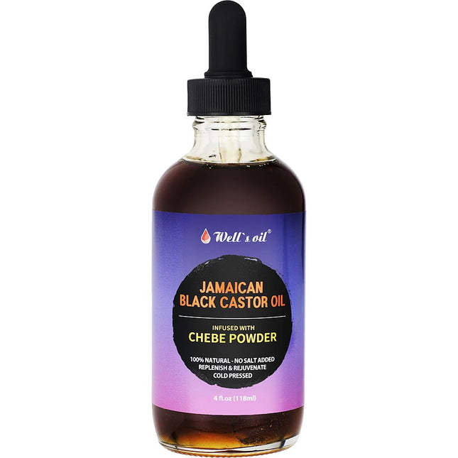 Well's Oil Jamaican Black Castor Infused W/Chebe Powder 4 oz