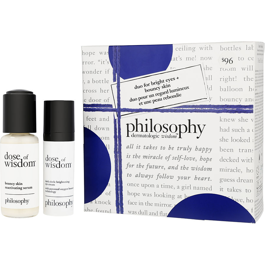 Philosophy Dermatologic Wisdom Set: Dose Of Bouncy Skin Reactivating Serum 30ml + Dark Circle Brightening Eye Cream 15ml --2pcs