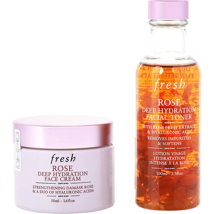 Rose Deep Hydration Facial Toner 100ml + Rose Deep Hydration Face Cream 50ml --2pcs