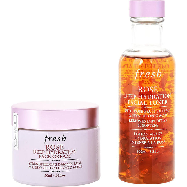 Rose Deep Hydration Facial Toner 100ml + Rose Deep Hydration Face Cream 50ml --2pcs