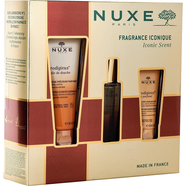 Legendary Scent Set: Prodigieux&reg; Le Parfum 30ml +  Prodigieux&reg; Huile De Douche 100ml +   Prodigieux Body Lotion 30ml --3pcs
