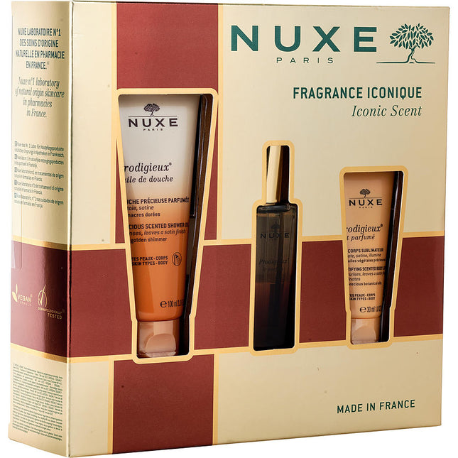 Nuxe Legendary Scent Set: Prodigieux® Le Parfum 30ml + Huile De Douche 100ml Prodigieux Body Lotion --3pcs