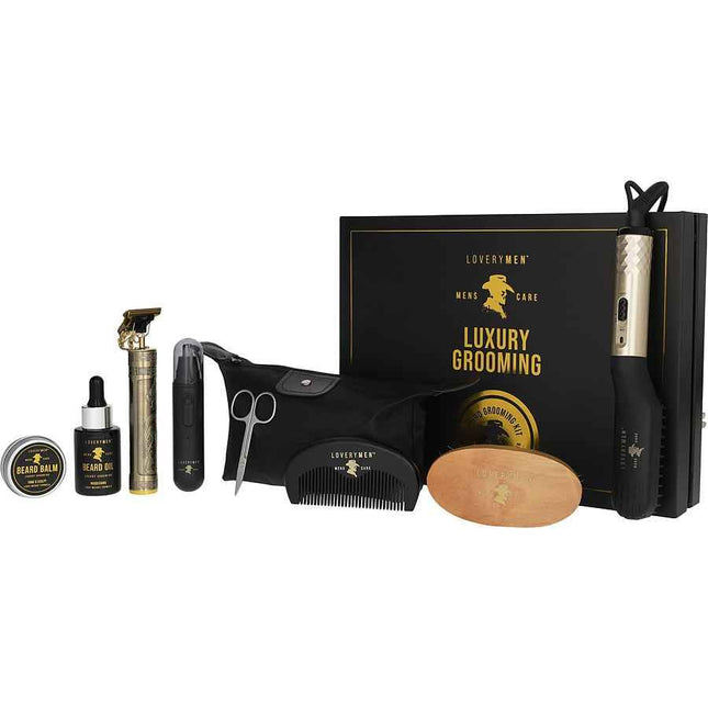 Lovery Beard Grooming Kit: Balm & Oil 12 Tools Gift Box