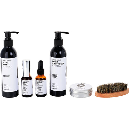 Beard Care Kit: Beard Conditioner 8.8 Oz & Beard Wash 8.8 Oz & Beard Oil 1 Oz & Beard Serum & 1 Oz & Beard Balm 2 Oz & Beard Brush