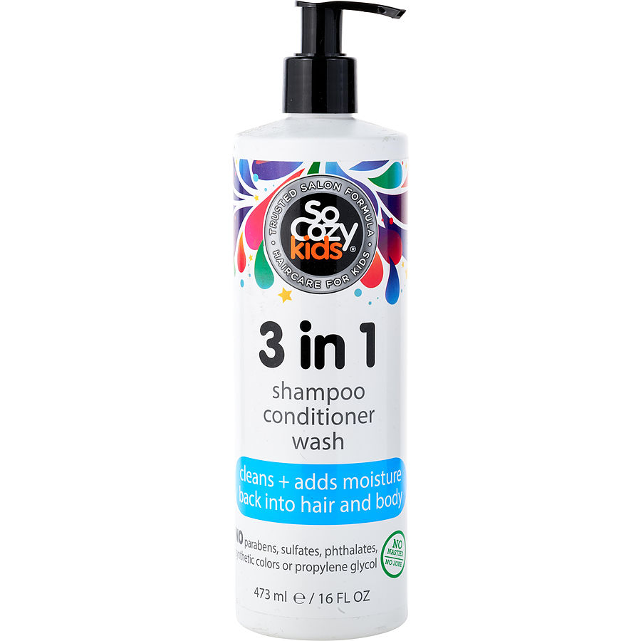 3 In 1 Shampoo + Conditioner + Wash 16 Oz Socozy Kids