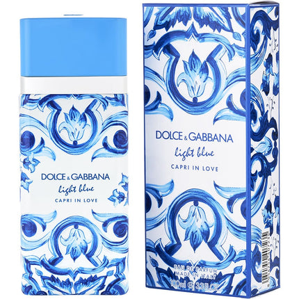 D & G Light Blue Capri In Love By Dolce & Gabbana Eau De Parfum Spray 3.3 Oz