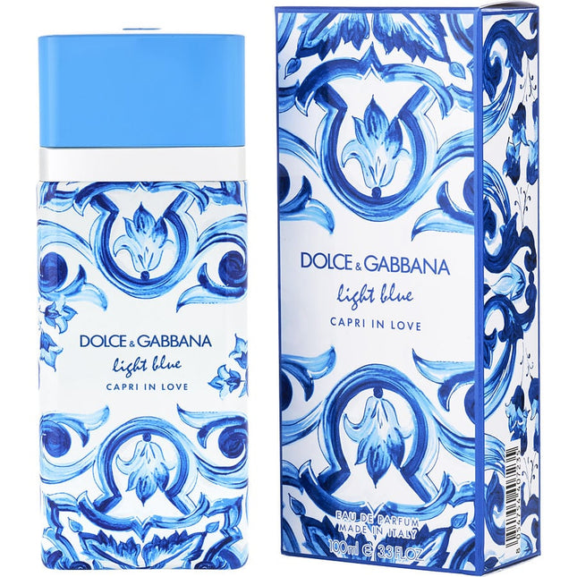 D & G Light Blue Capri In Love By Dolce & Gabbana Eau De Parfum Spray 3.3 Oz