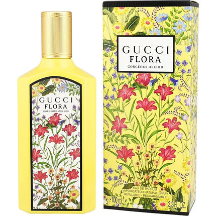 Gucci Flora Gorgeous Orchid By Gucci Eau De Parfum Refillable Spray 3.4 Oz