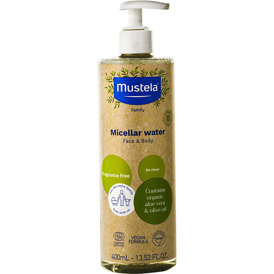 Mustela Organic Micellar Water With Olive Oil And Aloe 400ml/13.5oz