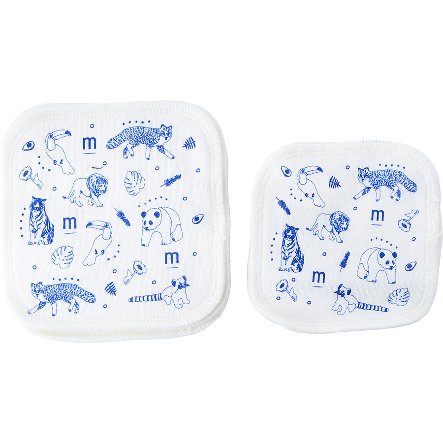 Mustela Reusable Wipes: 3 Larger Size Wipes + Smaller (Total 6 Wipes)