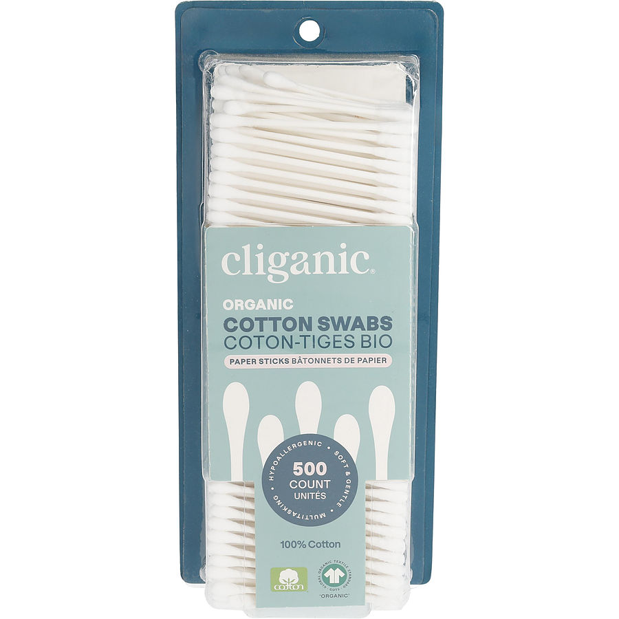 Cliganic Organic Cotton Swabs 500ct