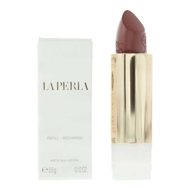 La Perla Matte Silk Auburn Red Lipstick - #111 - 3.5g - Refill, 3 g for Unisex
