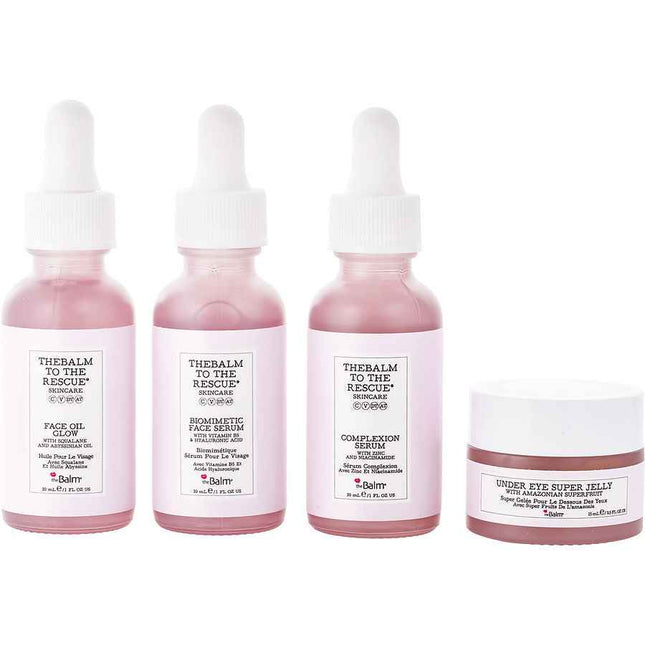 Thebalm Skincare Splurge Set: Biomimetic Face Serum 30ml + Under Eye Super Jelly 15ml Oil Glow Complexion --4pcs