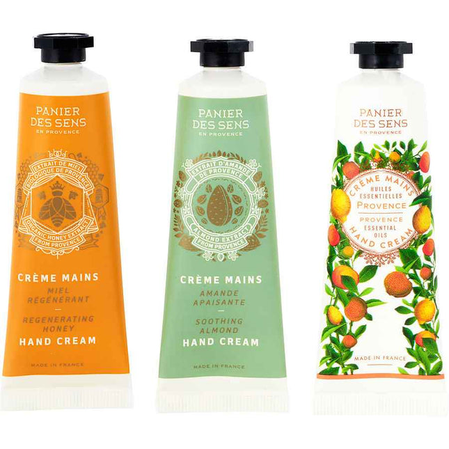 Panier Des Sens Hand Cream Collection: Regenerating Honey + Energizing Provence Soothing Almond --3x30ml/1oz