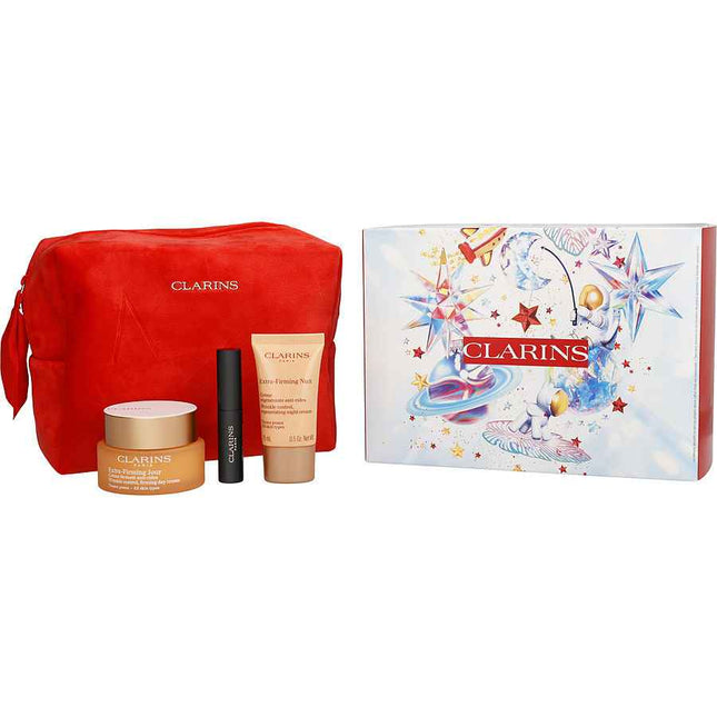 Clarins Extra Firming Collection: Extra-Firming Day Cream 50ml + Night 15ml Wonder Perfect 4d Mascara 3ml --3pcs Bag
