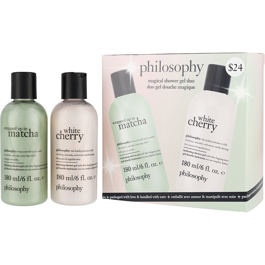Philosophy Magical Shower Gel Duo: White Cherry + Wrapped Up In Matcha --2x180ml/6oz
